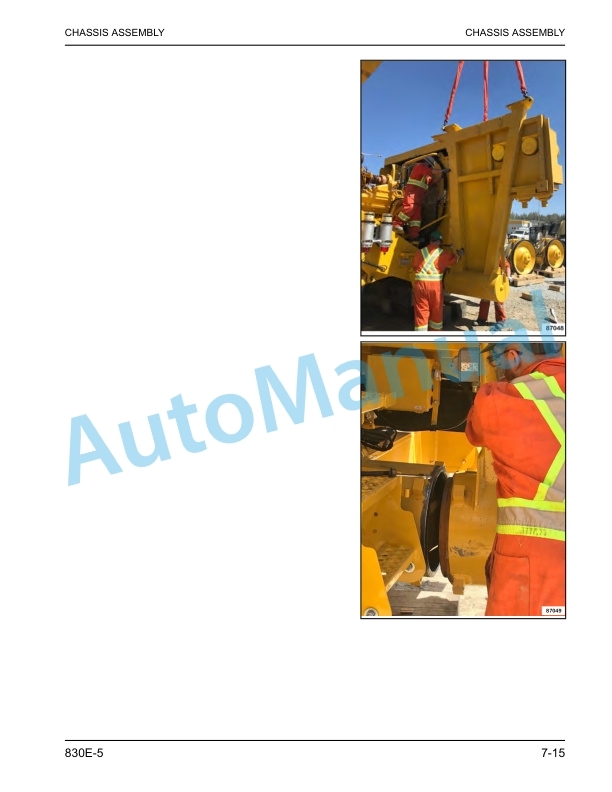Alternative view of Komatsu 830E-5 Dump Truck Field Assembly Instruction CEAW011702