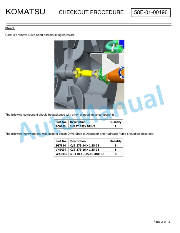 Komatsu 830E-5 Dump Truck Field Assembly Instruction CEAW012201.01 5 Komatsu 830E-5 Dump Truck Field Assembly Instruction CEAW012201.01 - Image 5