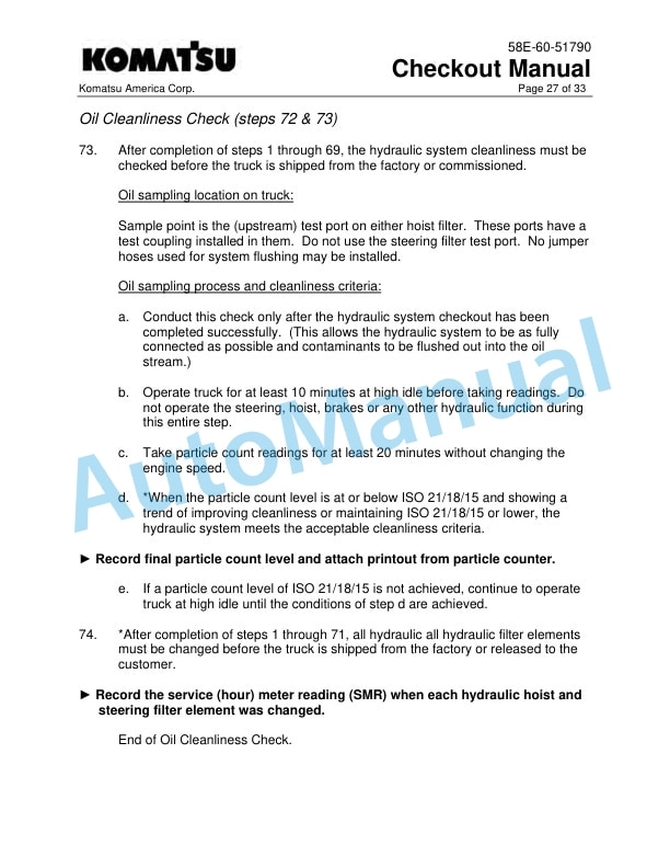 Komatsu 830E-5 Dump Truck Field Assembly Instruction CEAW013900 4 Komatsu 830E-5 Dump Truck Field Assembly Instruction CEAW013900 - Image 4