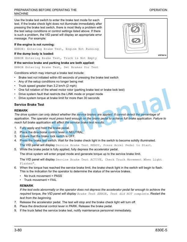 Komatsu 830E-5 Dump Truck Operation and Maintenance Manual CEAM038900 4 Komatsu 830E-5 Dump Truck Operation and Maintenance Manual CEAM038900 - Image 4