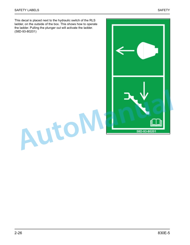 Alternative view of Komatsu 830E-5 Dump Truck Operation and Maintenance Manual CEAM038902