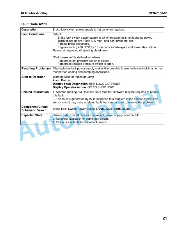 Komatsu 830E-5 Dump Truck Shop Manual CEBM035503 3 Komatsu 830E-5 Dump Truck Shop Manual CEBM035503 - Image 3