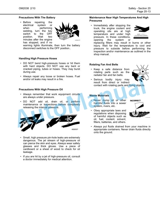 Alternative view of Komatsu 830E-AC Dump Truck Operation and Maintenance Manual CEAM016303