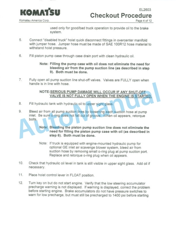 Komatsu 830E Dump Truck Field Assembly Instruction CEAW004701 4 Komatsu 830E Dump Truck Field Assembly Instruction CEAW004701 - Image 4
