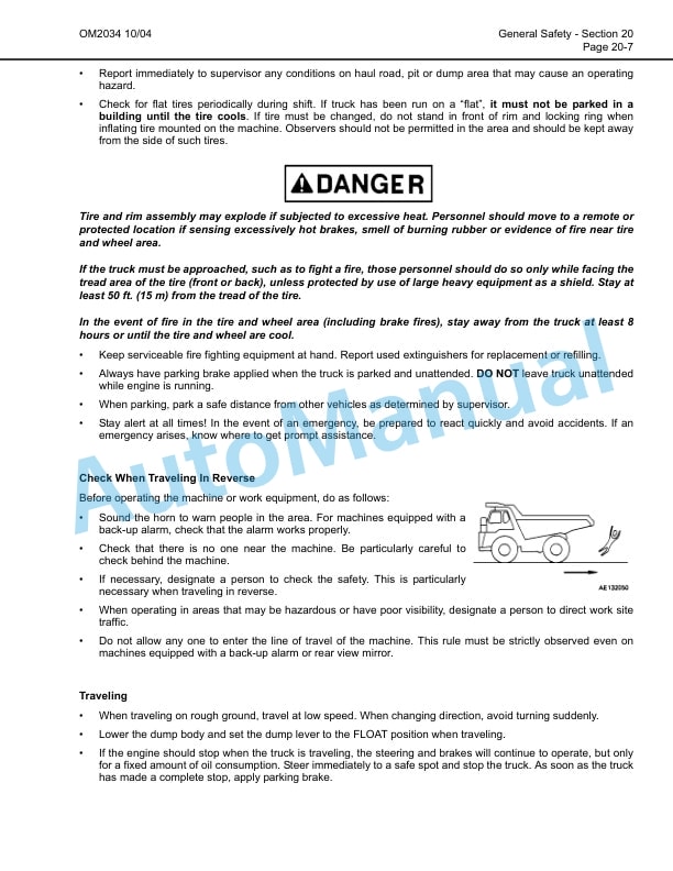 Alternative view of Komatsu 830E Dump Truck Operation and Maintenance Manual CEAM015201
