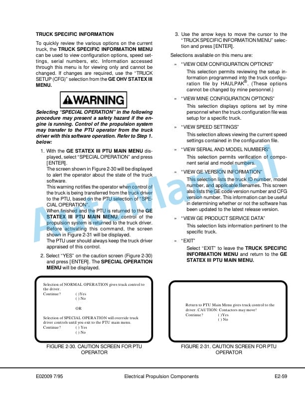 Alternative view of Komatsu 830E Dump Truck Shop Manual DG681
