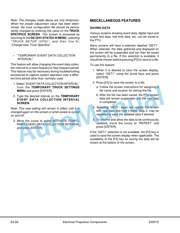Alternative view of Komatsu 830E Dump Truck Shop Manual DG727