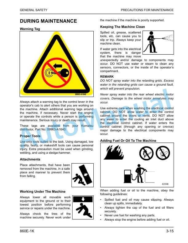 Alternative view of Komatsu 860E-1K Dump Truck Operation and Maintenance Manual CEAM024706