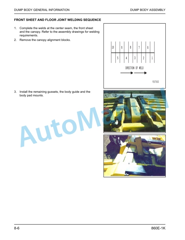 Komatsu 860E-1K Electric Dump Truck Field Assembly Instruction CEAW007203 3 Komatsu 860E-1K Electric Dump Truck Field Assembly Instruction CEAW007203 - Image 3