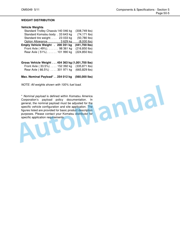 Komatsu 860E-1KT Dump Truck Operation and Maintenance Manual CEAM021602 5 Komatsu 860E-1KT Dump Truck Operation and Maintenance Manual CEAM021602 - Image 5