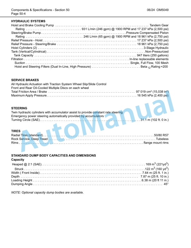 Komatsu 860E-1KT Dump Truck Operation and Maintenance Manual CEAM022402 5 Komatsu 860E-1KT Dump Truck Operation and Maintenance Manual CEAM022402 - Image 5