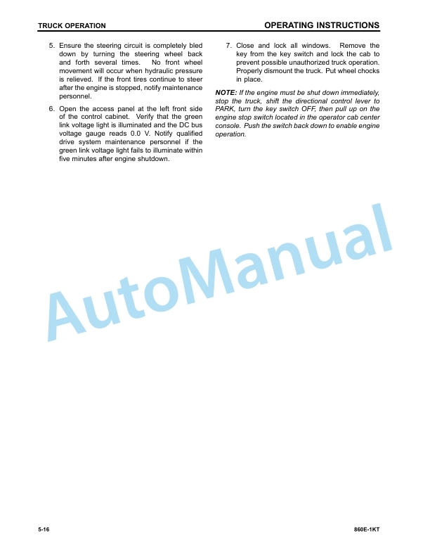 Komatsu 860E-1KT Dump Truck Operation and Maintenance Manual CEAM026004 3 Komatsu 860E-1KT Dump Truck Operation and Maintenance Manual CEAM026004 - Image 3