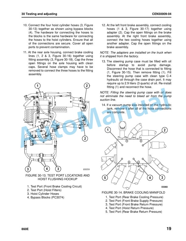 Alternative view of Komatsu 860E-1KT Dump Truck Shop Manual CEBM022006