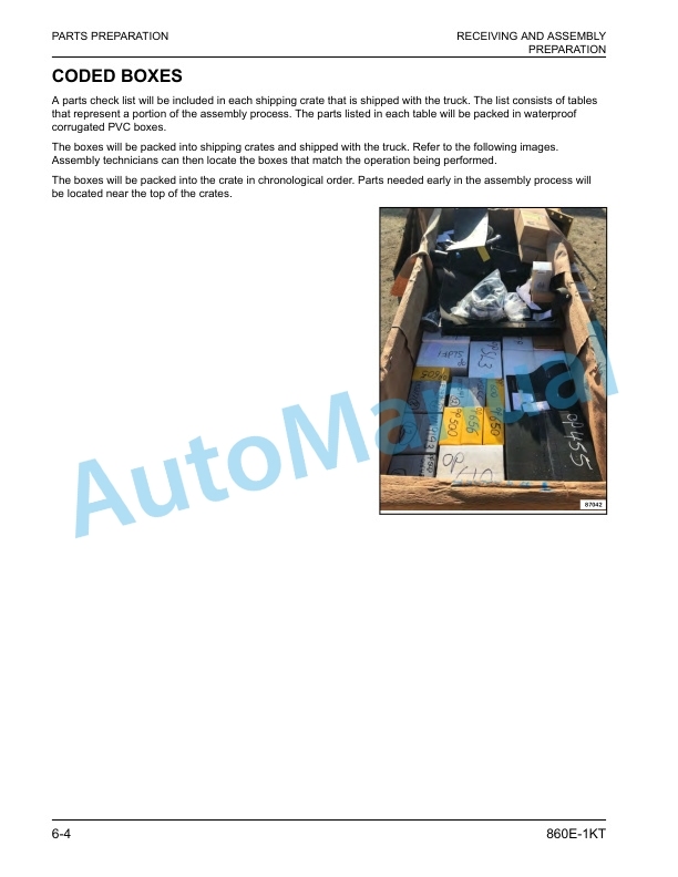 Alternative view of Komatsu 860E-1KT Electric Dump Truck Field Assembly Instruction CEAW009651