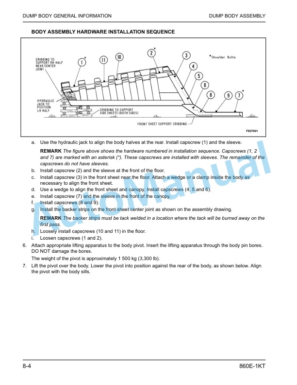 Komatsu 860E-1KT Electric Dump Truck Field Assembly Instruction CEAW009651 3 Komatsu 860E-1KT Electric Dump Truck Field Assembly Instruction CEAW009651 - Image 3