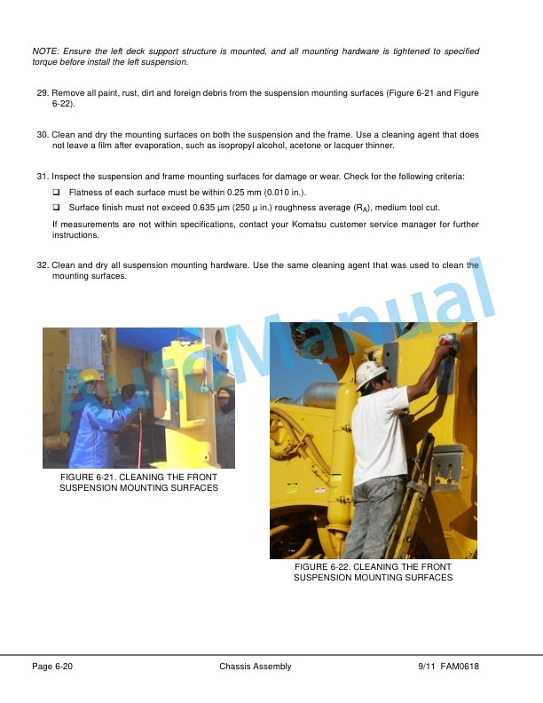 Alternative view of Komatsu 860E Dump Truck Field Assembly Instruction CEAW007201