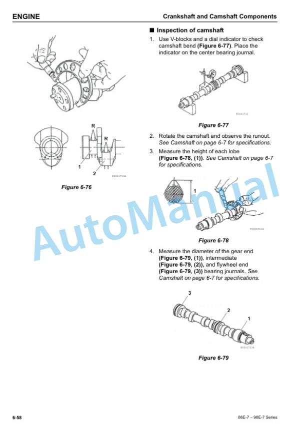 Alternative view of Komatsu 86E-7, 98E-7 Series Engine Shop Manual SEN06575-00