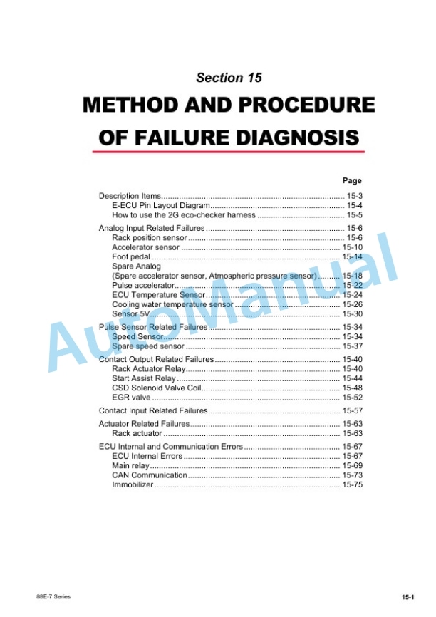 Komatsu 88E-7 Series Engine Shop Manual SEN06599-00 5 Komatsu 88E-7 Series Engine Shop Manual SEN06599-00 - Image 5