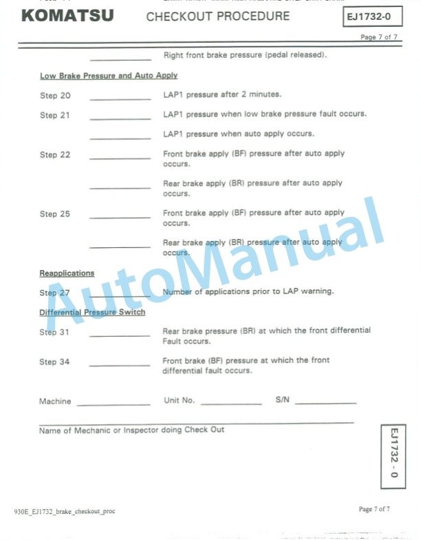 Komatsu 930E-3 Dump Truck Field Assembly Instruction CEAW003900 4 Komatsu 930E-3 Dump Truck Field Assembly Instruction CEAW003900 - Image 4