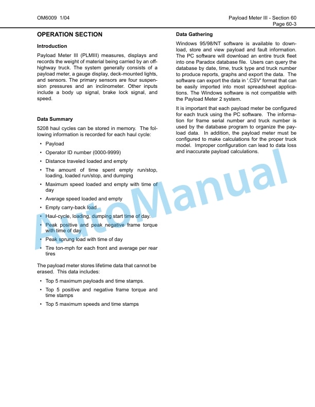 Komatsu 930E-3 Dump Truck Operation and Maintenance Manual CEAM014600 5 Komatsu 930E-3 Dump Truck Operation and Maintenance Manual CEAM014600 - Image 5