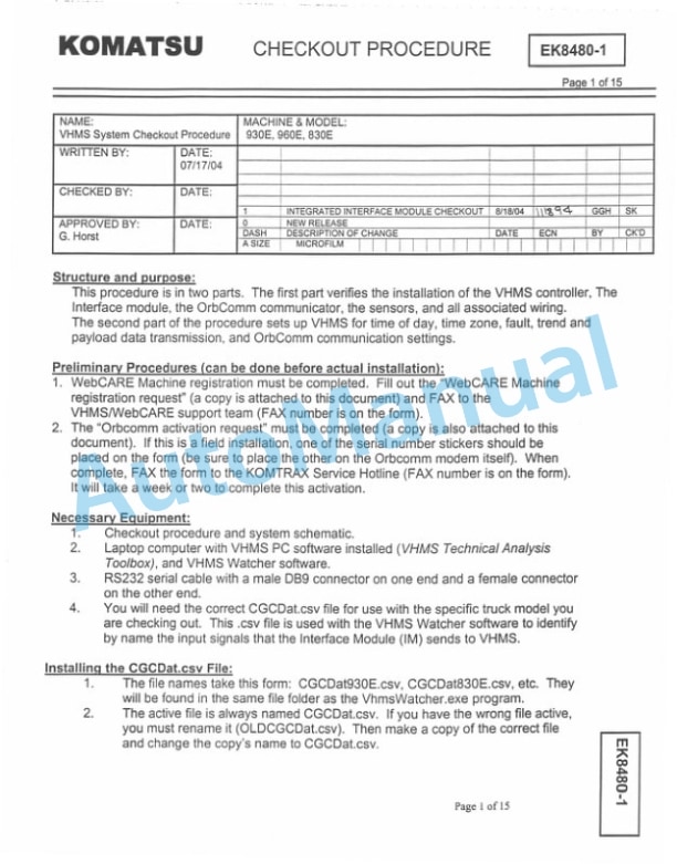 Komatsu 930E-4 Dump Truck Field Assembly Instruction CEAW004600 4 Komatsu 930E-4 Dump Truck Field Assembly Instruction CEAW004600 - Image 4