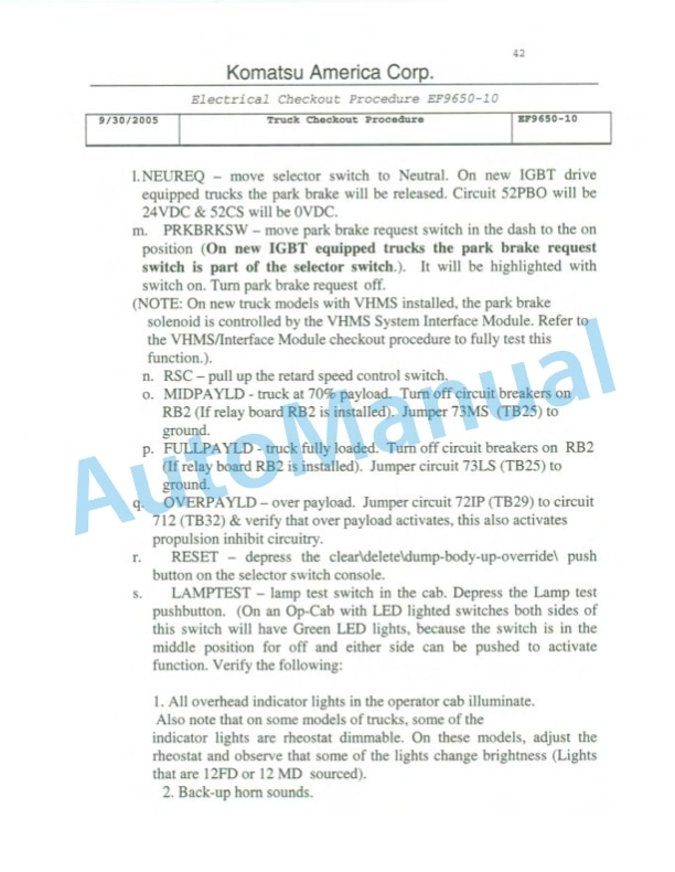 Komatsu 930E-4 Dump Truck Field Assembly Instruction CEAW006601 5 Komatsu 930E-4 Dump Truck Field Assembly Instruction CEAW006601 - Image 5