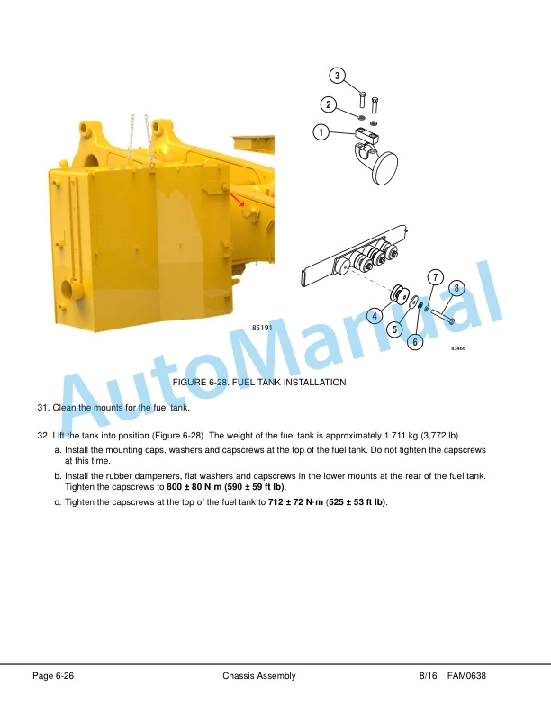 Alternative view of Komatsu 930E-4 Dump Truck Field Assembly Instruction CEAW007711