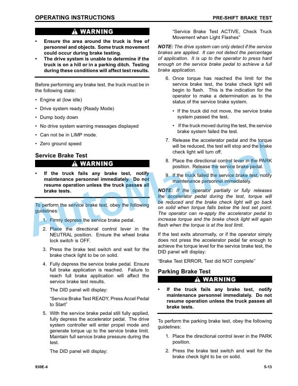 Komatsu 930E-4 Dump Truck Operation and Maintenance Manual CEAM029601 3 Komatsu 930E-4 Dump Truck Operation and Maintenance Manual CEAM029601 - Image 3