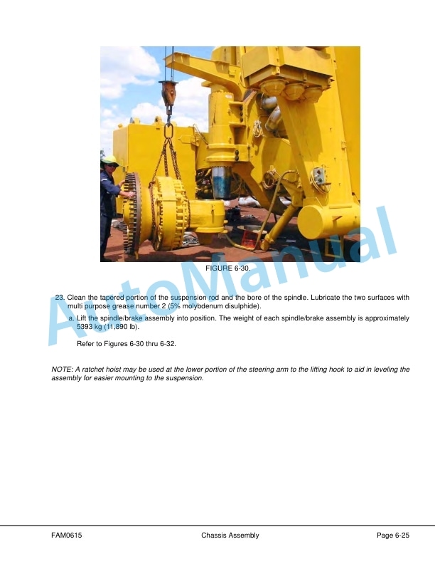 Alternative view of Komatsu 930E-4SE Dump Truck Field Assembly Instruction CEAW005001