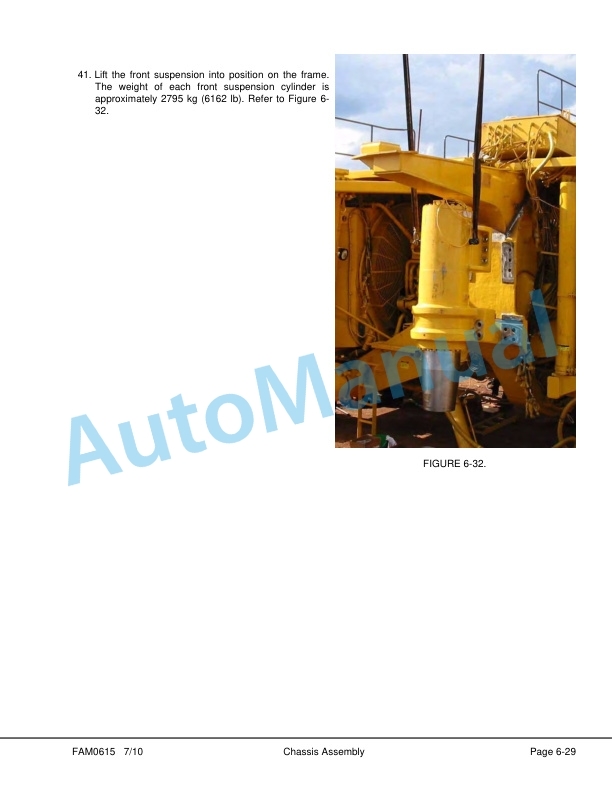 Alternative view of Komatsu 930E-4SE Dump Truck Field Assembly Instruction CEAW006204