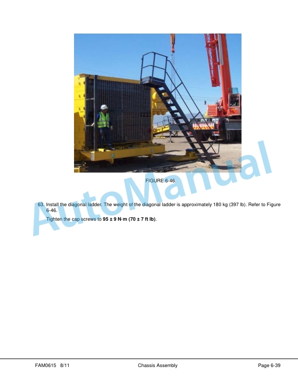 Alternative view of Komatsu 930E-4SE Dump Truck Field Assembly Instruction CEAW007001