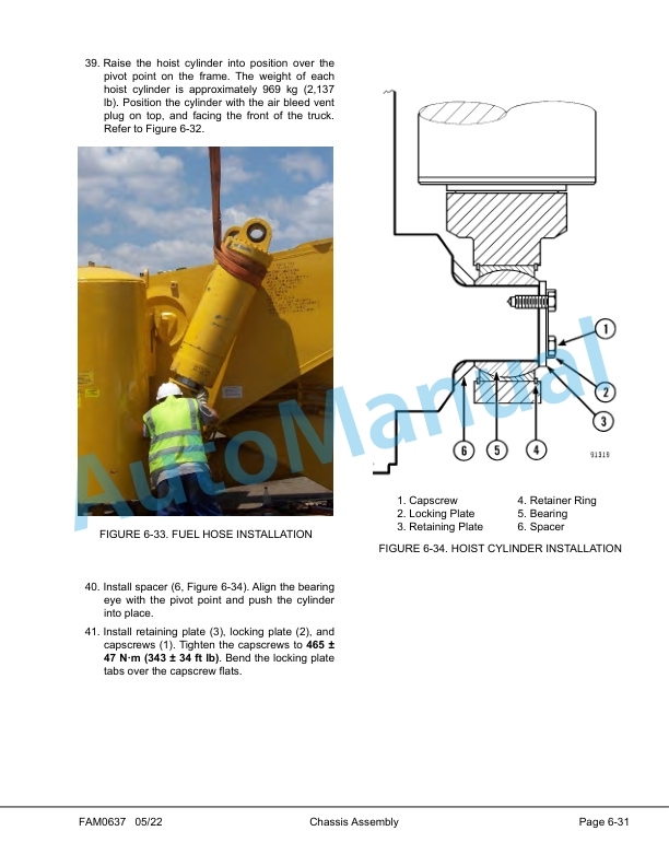 Alternative view of Komatsu 930E-4SE Dump Truck Field Assembly Instruction CEAW007015