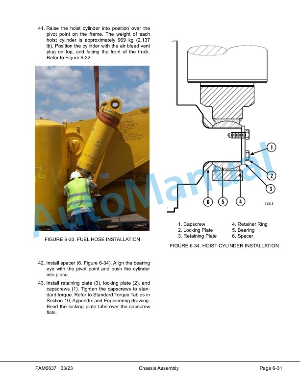 Alternative view of Komatsu 930E-4SE Dump Truck Field Assembly Instruction CEAW007016