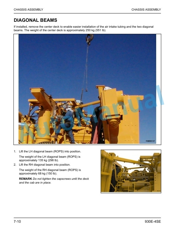Alternative view of Komatsu 930E-4SE Dump Truck Field Assembly Instruction CEAW011301