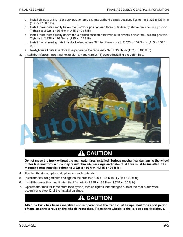 Komatsu 930E-4SE Dump Truck Field Assembly Instruction CEAW011302 3 Komatsu 930E-4SE Dump Truck Field Assembly Instruction CEAW011302 - Image 3