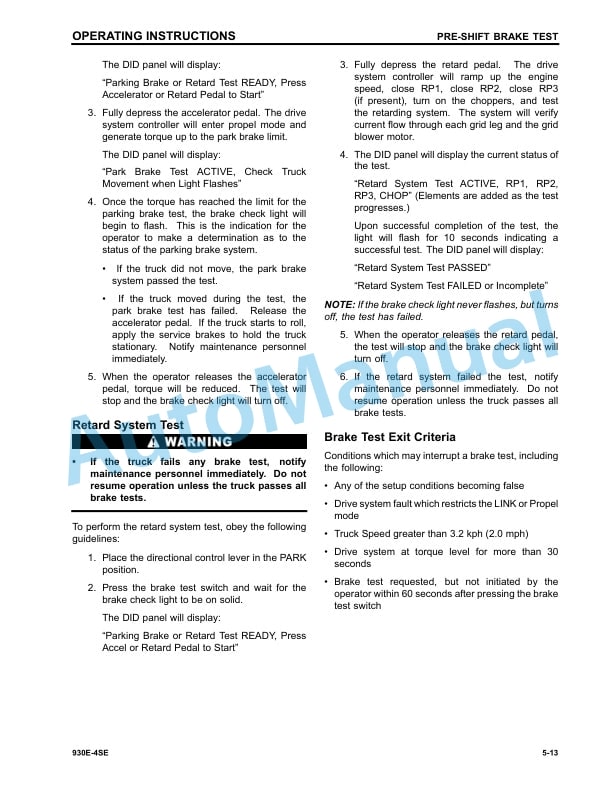 Komatsu 930E-4SE Dump Truck Operation and Maintenance Manual CEAM024506 3 Komatsu 930E-4SE Dump Truck Operation and Maintenance Manual CEAM024506 - Image 3
