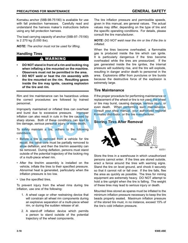 Alternative view of Komatsu 930E-4SE Dump Truck Operation and Maintenance Manual CEAM029803