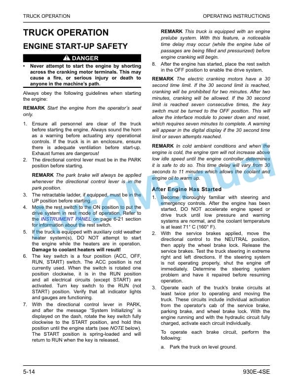 Komatsu 930E-4SE Dump Truck Operation and Maintenance Manual CEAM031505 3 Komatsu 930E-4SE Dump Truck Operation and Maintenance Manual CEAM031505 - Image 3