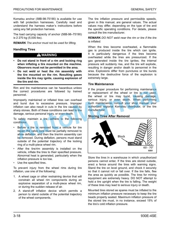 Alternative view of Komatsu 930E-4SE Dump Truck Operation and Maintenance Manual CEAM031507