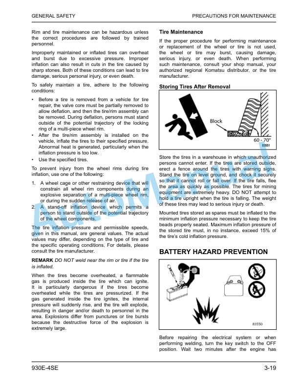 Alternative view of Komatsu 930E-4SE Dump Truck Operation and Maintenance Manual CEAM031508