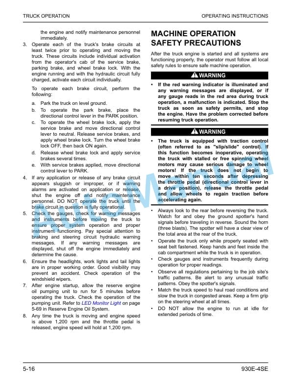 Komatsu 930E-4SE Dump Truck Operation and Maintenance Manual CEAM031508 3 Komatsu 930E-4SE Dump Truck Operation and Maintenance Manual CEAM031508 - Image 3