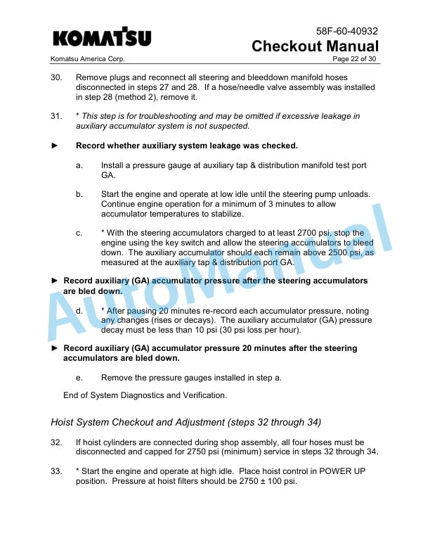 Komatsu 930E-5 Dump Truck Field Assembly Instruction CEAW010622 4 Komatsu 930E-5 Dump Truck Field Assembly Instruction CEAW010622 - Image 4