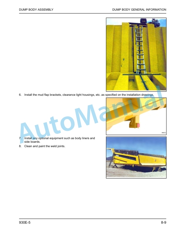 Komatsu 930E-5 Dump Truck Field Assembly Instruction CEAW013405 3 Komatsu 930E-5 Dump Truck Field Assembly Instruction CEAW013405 - Image 3