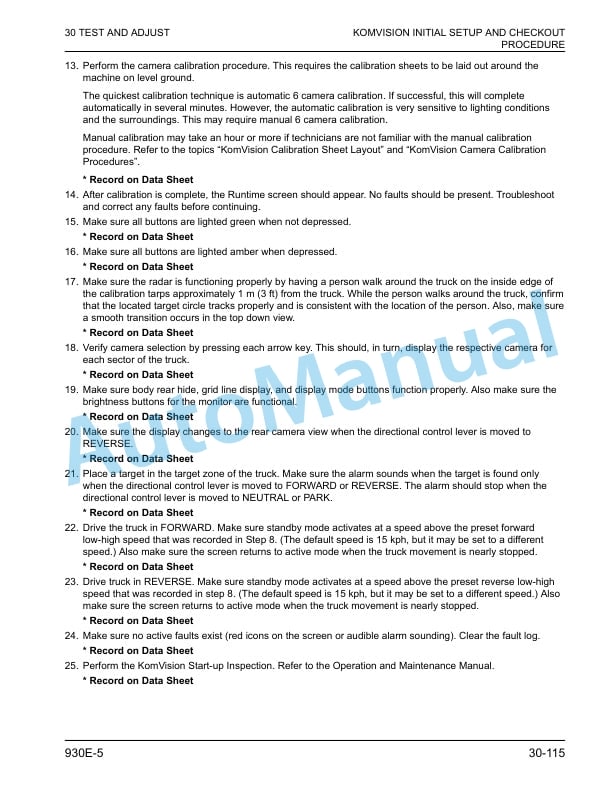 Komatsu 930E-5 Dump Truck Shop Manual CEBM032210 2 Komatsu 930E-5 Dump Truck Shop Manual CEBM032210 - Image 2