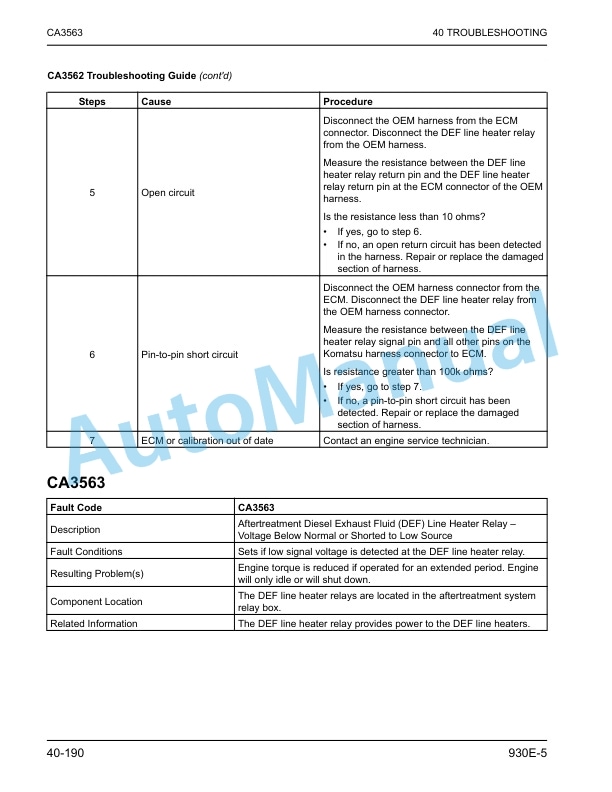 Komatsu 930E-5 Dump Truck Shop Manual CEBM032210 3 Komatsu 930E-5 Dump Truck Shop Manual CEBM032210 - Image 3