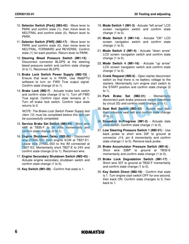 Komatsu 930E-5 Dump Truck Shop Manual CEBM036502 2 Komatsu 930E-5 Dump Truck Shop Manual CEBM036502 - Image 2