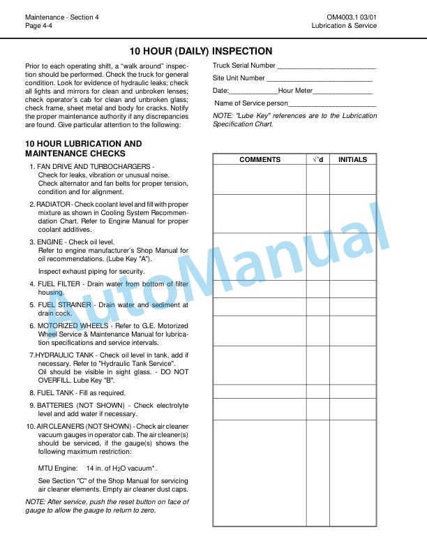 Komatsu 930E Dump Truck Operation and Maintenance Manual DG711 4 Komatsu 930E Dump Truck Operation and Maintenance Manual DG711 - Image 4