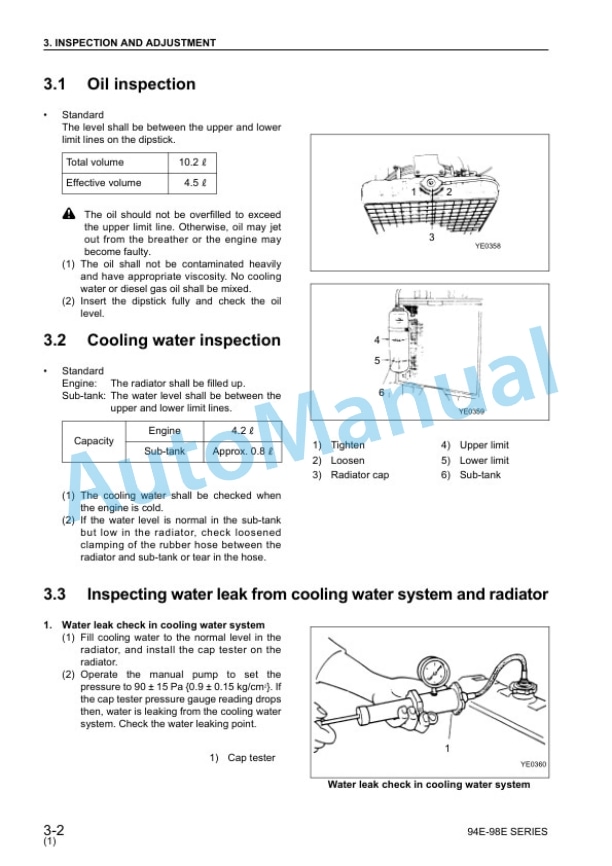 Komatsu 94E, 98E Series Diesel Engine Shop Manual SEBM013001 2 Komatsu 94E, 98E Series Diesel Engine Shop Manual SEBM013001 - Image 2