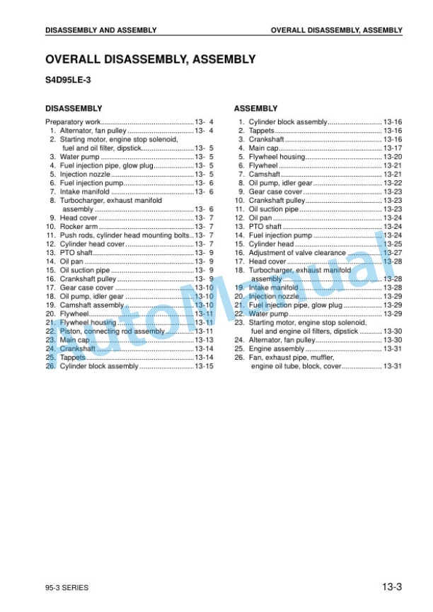 Komatsu 95-3 Series Diesel Engine Shop Manual SEBM031002 5 Komatsu 95-3 Series Diesel Engine Shop Manual SEBM031002 - Image 5
