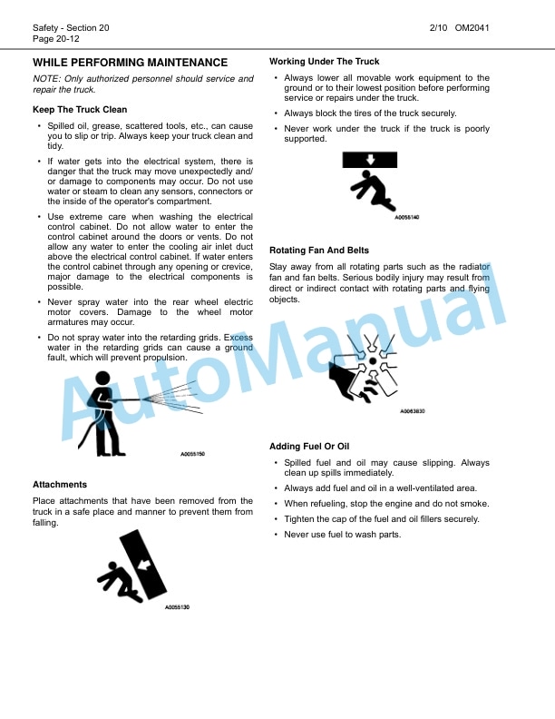 Alternative view of Komatsu 960E-1K Dump Truck Operation and Maintenance Manual CEAM022100